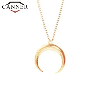 100% настоящее ожерелье из стерлингового серебра 925 пробы для женщин, простое индивидуальное ожерелье с подвеской в виде Луны в стиле Ретро ins, ожерелье золотого цвета
