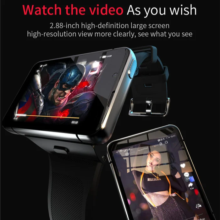 2023 Новые Умные часы с Большим Экраном 2,88 Дюйма, Роскошные Спортивные смарт-часы GPS С Sim-картой 4G Android, Разблокированный Телефон, WIFI, Двойная Камера4