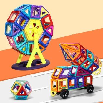30-70 шт. Конструкторы, магнитный конструктор, набор моделей и строительных игрушек, пластиковые магнитные блоки, развивающие игрушки для детей, подарки
