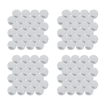 30 мл Серебристых Маленьких алюминиевых круглых баночек для хранения бальзама для губ с завинчивающейся крышкой (упаковка из 96 штук)