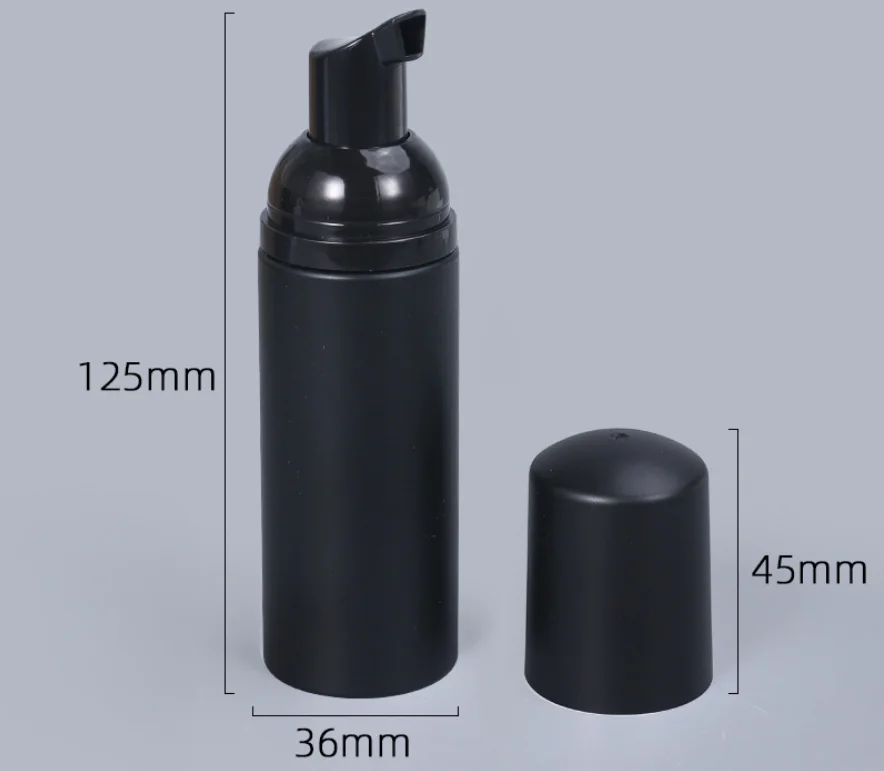 30 шт 60 мл Черный пенопластовый насос многоразового использования, пустой косметический флакон, дозатор мыла для умывания ресниц, Бутылка шампуня2