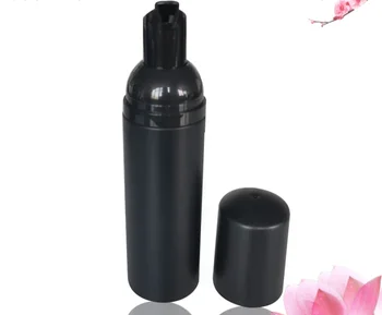 30 шт 60 мл Черный пенопластовый насос многоразового использования, пустой косметический флакон, дозатор мыла для умывания ресниц, Бутылка шампуня