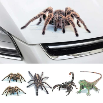 3D наклейка паук, ящерица, скорпион, автомобиль, 3D животное, наклейка на окно автомобиля, зеркало, наклейка на бампер, декор, водонепроницаемость