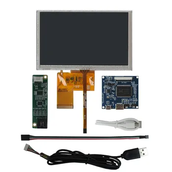 5-Дюймовый ЖК-дисплей 800 * 480 с цифровым Преобразователем сенсорного экрана, плата драйвера, Мини-HDMI-Совместимый комплект мониторов