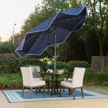 9-футовый Солнечный зонт для патио с рукояткой и наклоном, Основание зонта
