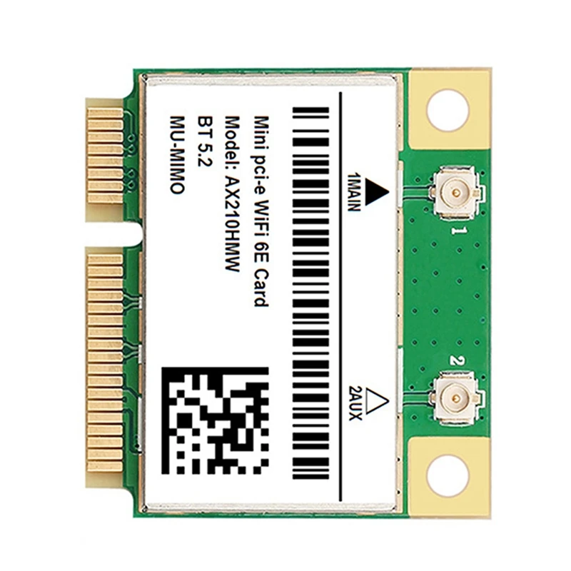 AX210 5374M WIFI 6E 5G Гигабитная беспроводная сетевая карта MINI PCIE 5,2 Модуль сетевой карты Bluetooth с антенной 8 дБ4
