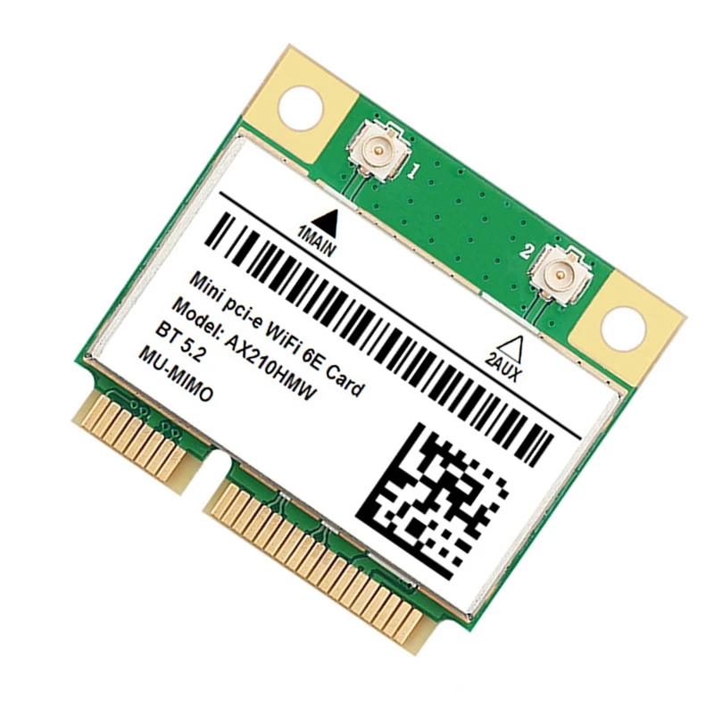 AX210 5374M WIFI 6E 5G Гигабитная беспроводная сетевая карта MINI PCIE 5,2 Модуль сетевой карты Bluetooth с антенной 8 дБ5