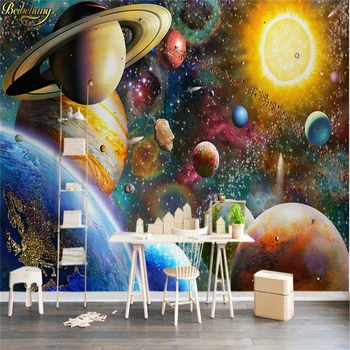 beibehang Пользовательские фото 3D обои большая фреска космическая детская спальня спальня большие фрески papel de parede обои