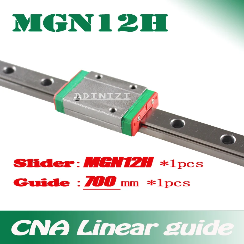 Kossel Mini для линейной направляющей 12 мм MGN12 700 мм линейный рельс + длинная линейная каретка MGN12H для 3D-принтера с ЧПУ по оси X Y Z0