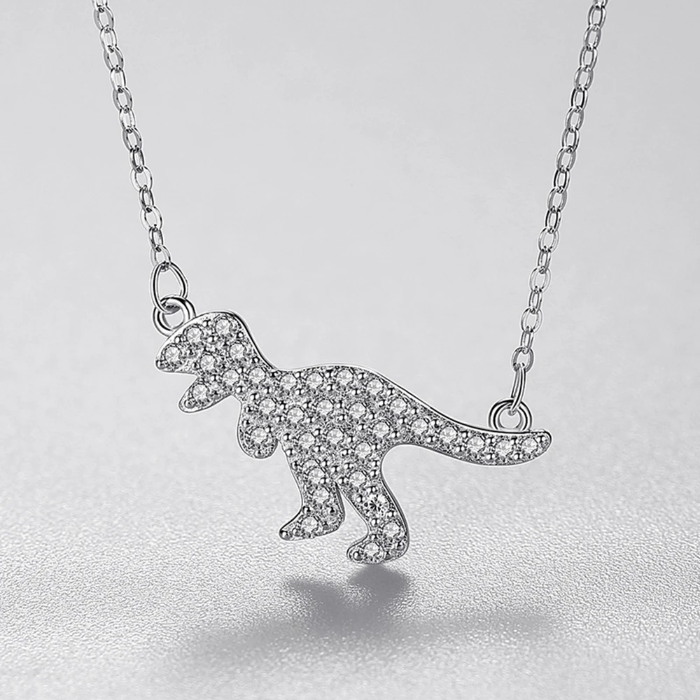 PuBang Fine Jewelry, твердое серебро 925 пробы, Высокоуглеродистое бриллиантовое ожерелье с подвеской в виде динозавра для женщин, свадебный подарок, Бесплатная доставка1
