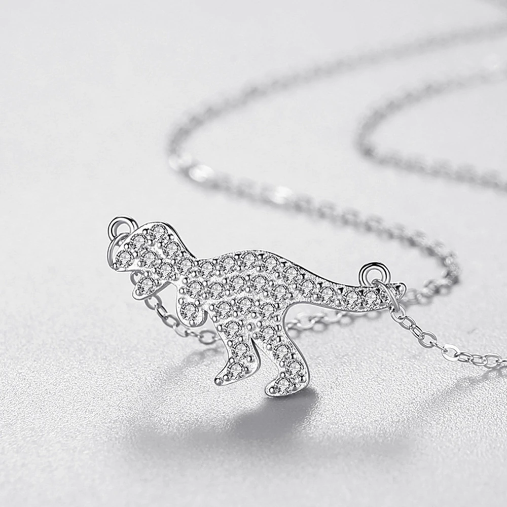 PuBang Fine Jewelry, твердое серебро 925 пробы, Высокоуглеродистое бриллиантовое ожерелье с подвеской в виде динозавра для женщин, свадебный подарок, Бесплатная доставка2