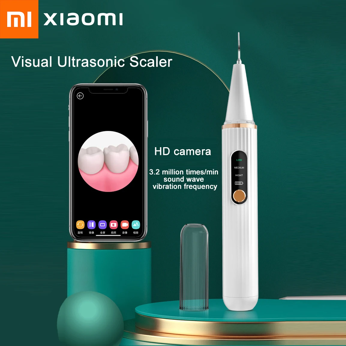 Xiaomi Youpin Smart Visual Sonic Стоматологический Скалер Для удаления зубного камня, пятен на зубах, средство для чистки зубов, набор инструментов для отбеливания зубов0