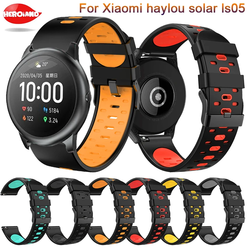 Аксессуары для браслетов Ремешок для часов 22 мм для Xiaomi haylou solar ls05 smart watch мягкие силиконовые сменные ремешки correa fashion new0