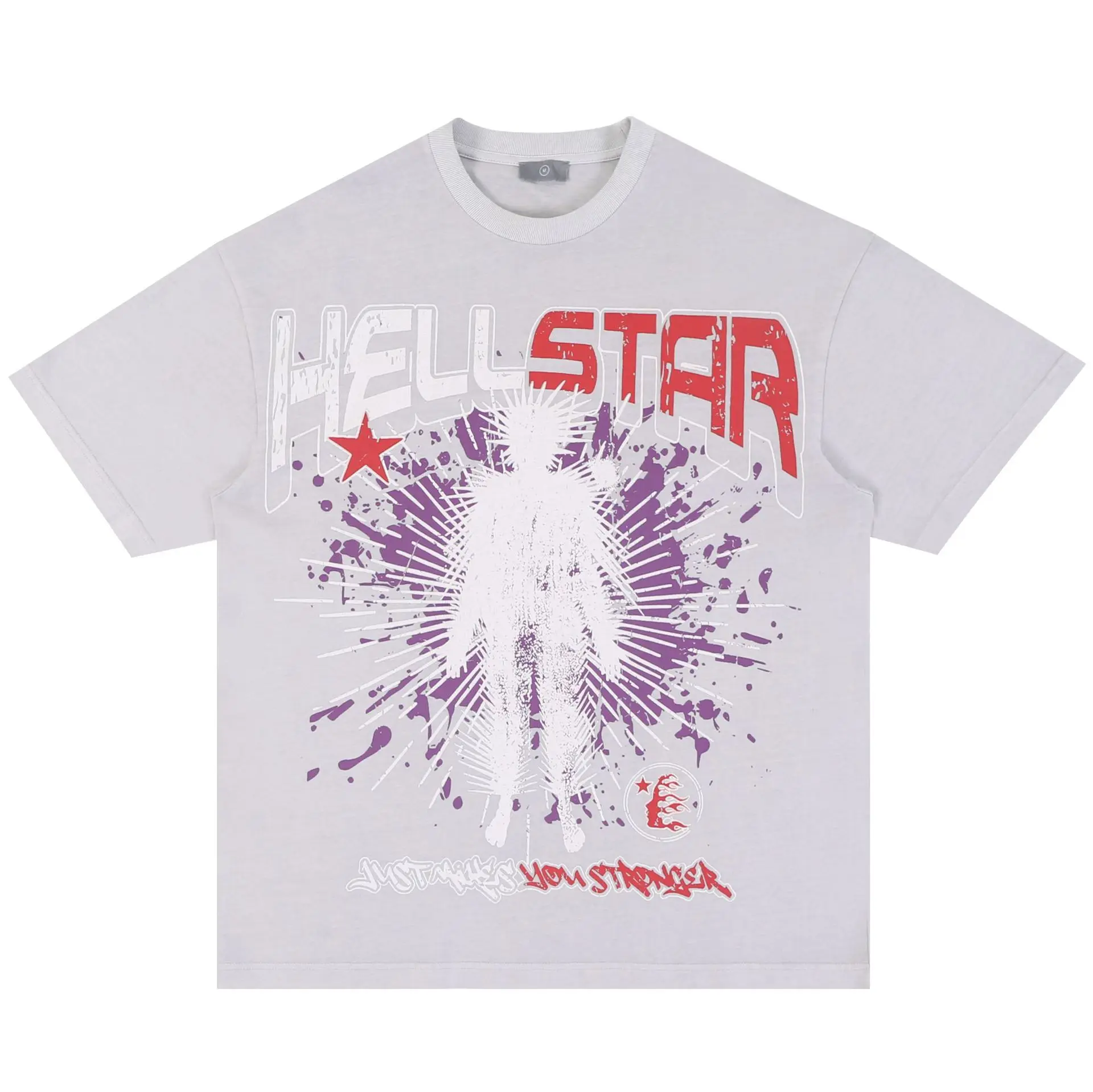 Винтажная футболка 2023 года, футболка High Street Hellstar с коротким рукавом, Свободные английские Буквы, Забавный Абстрактный Принт1