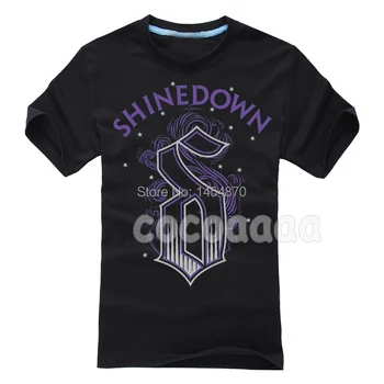 Винтажный бренд Shinedown Rock Мужская черная рубашка Для Фитнеса из 100% хлопка Camiseta Скейтборд На заказ Уличная одежда Hardrock