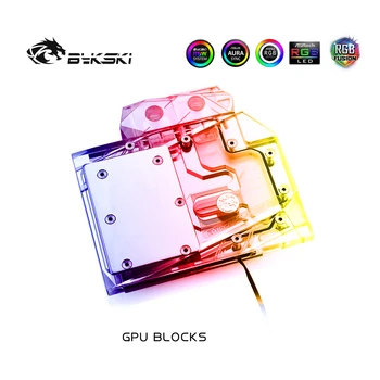 Водяной блок графического процессора Bykski с полным покрытием для медного блока радиатора GIGABYTE AORUS RTX1660TI MINI ITX OC 6G (GV-N2060OC-6GD Rev2.0)