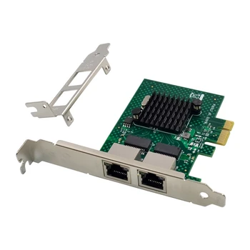 ГОРЯЧАЯ-BCM5720 PCIE X1 Сетевая карта Gigabit Ethernet с Двумя Портами Серверного сетевого адаптера, Совместимая С WOL PXE VLAN
