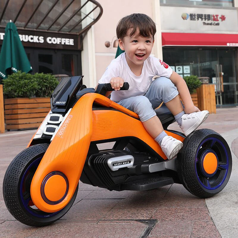 Детская электрическая мотоциклетная коляска, детский электрический трехколесный велосипед, автомобиль, мужской и женский детский трехколесный велосипед, на котором могут сидеть люди0