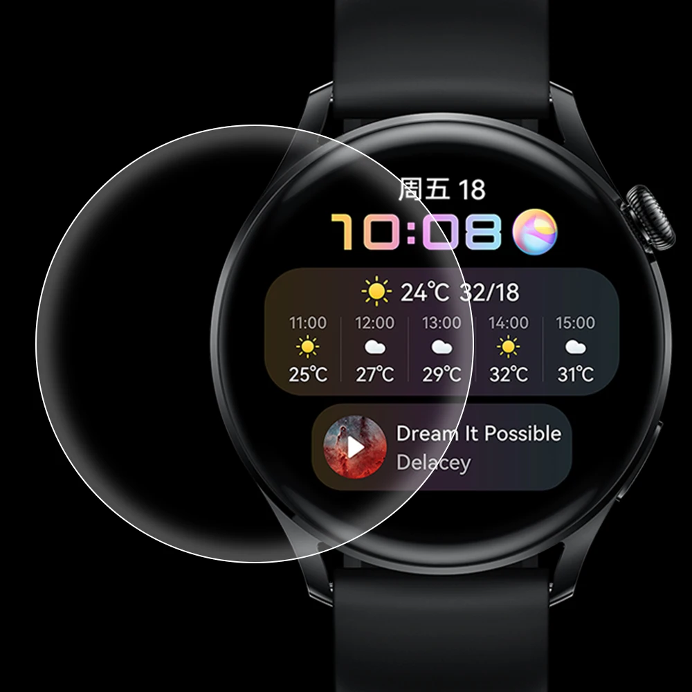 Для Huawei Watch 3 Защитная пленка Протектор экрана Для Huawei Watch 3 Pro SmartWatch Изогнутая Защитная Гидрогелевая пленка (не стеклянная0