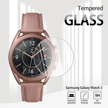 Защитная пленка из закаленного стекла 2.5D для Samsung Galaxy Watch 3 Watch3 SmartWatch 41 мм 45 мм, Прозрачная пленка с защитой от царапин