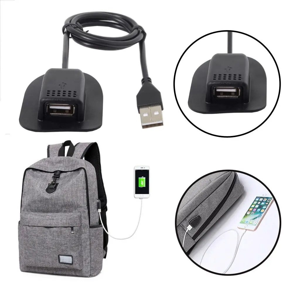 Кабель для зарядки CYDZ от USB до USB Практичный Удобный для путешествий на открытом воздухе, для кемпинга, кабель для внешнего рюкзака 50 см для зарядки Сокровище5