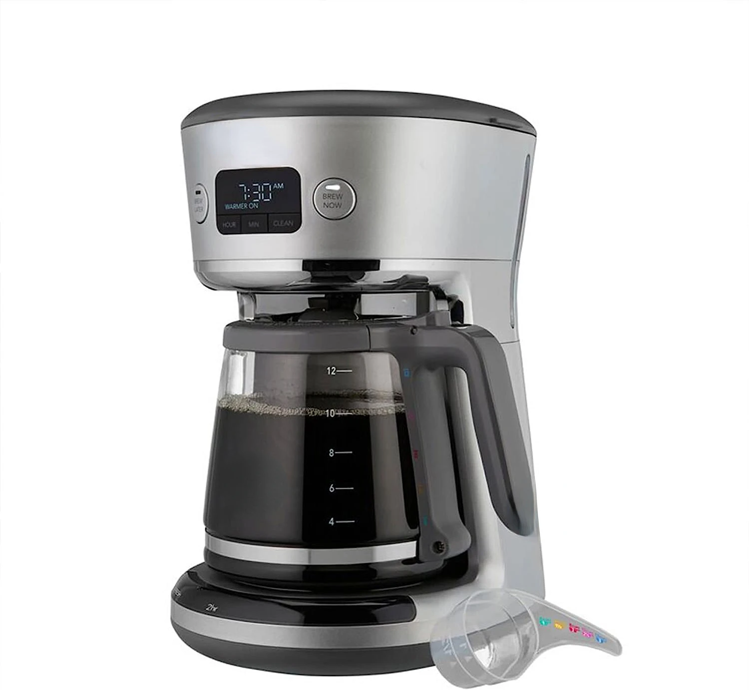 Кофе 31160393 Easy Measure, программируемая цифровая кофеварка на 12 чашек со встроенной фильтрацией и мерной ложкой, Sil1