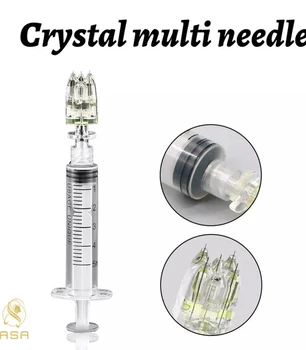 Кристаллическая Мультиигла 5 контактов 4 контакта 3 контакта 32g 34g 1,0 мм 1,25 мм 1,5 мм Микроигла для мезотерапии Мезоинжектор
