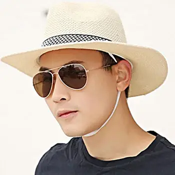 Мужская летняя соломенная шляпа-светло-бежевый, 30 предметов