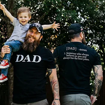 Мужская модная футболка Dad Defined, футболка на День отца, подарки, повседневные топы с коротким рукавом, Индивидуальные изделия, блузки с коротким рукавом