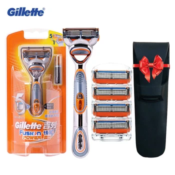 Мужская электробритва Gillette Fusion 5 Power Razor Гладкое Бритье Уменьшает трение Инструмент для стрижки Бороды и лица на батарейках
