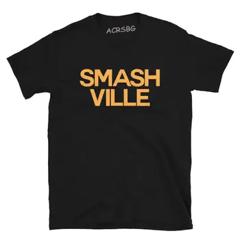 Мужские футболки с принтом Smash Ville, крутые модные футболки с круглым вырезом, толстовки Унисекс больших размеров, топы из чистого хлопка для взрослых, одежда
