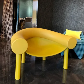 Новое модное индивидуальное креативное кресло-диван с одним сиденьем, пластиковое кресло-подкова, художественное кресло для отдыха в скандинавском стиле