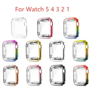 Новый 1ШТ Защитный чехол для экрана Apple Watch case iwatch apple watch 5/4/3/2 44 мм 40 мм 42 мм 38 мм Противоударный Корпус Аксессуары