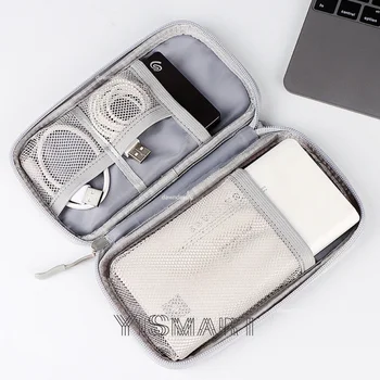 Портативная сумка для хранения зарядного устройства, цифрового кабеля, наушников, держателя мобильного телефона, дорожная сумка из ткани Оксфорд
