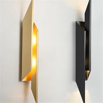 Постмодернистский минималистичный настенный светильник, железный скандинавский дизайнер, прикроватная тумбочка для спальни, креативный настенный светильник, художественный декор для прихожей, угловой светильник-бра