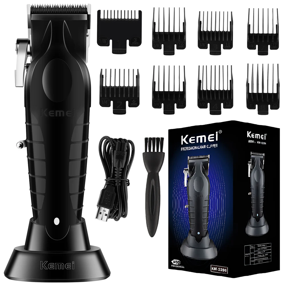 Профессиональная машинка для стрижки волос Kemei для мужчин, Машинка для стрижки волос с зарядным устройством для сиденья, Машинка для стрижки волос, Машинка для стрижки KM-22960