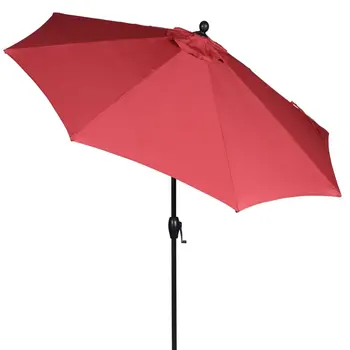 Садовый зонт для патио 9 ' премиум-класса, красный
