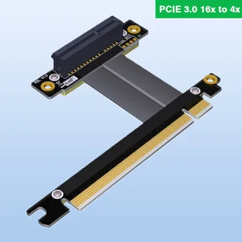 Удлинитель PCIe 3.0 x16 x4 Riser extender для гигабитной сетевой карты Промышленный SSD pci-e 3.0 16x-4x Удлинительные кабели PCI-Express 3.0