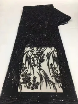 Французское тюлевое Кружево Высококачественная Роскошная африканская кружевная ткань С блестками, Нигерийские сетчатые кружева для свадебных платьев, материал для вечеринок