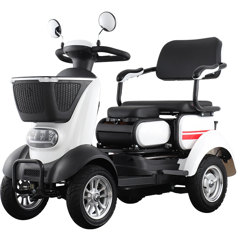 Электрический Скутер XW4 48 Вольт 500 Вт, Мобильный мотоцикл с корзиной для хранения для пожилых людей0