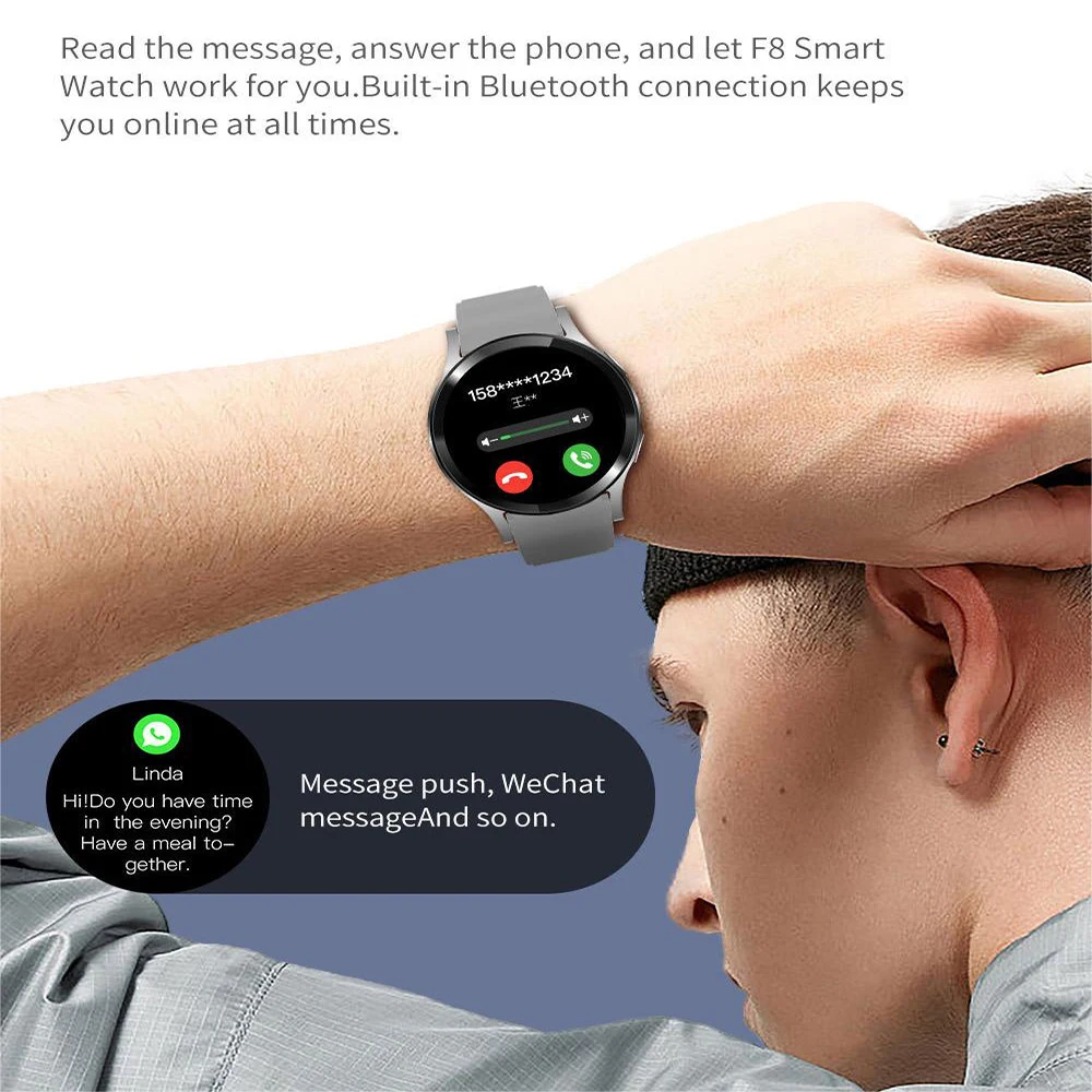 2023 Новые Умные часы Мужские Спортивные Фитнес-часы с полным сенсорным экраном IP67, водонепроницаемые Bluetooth Для Android ios, умные часы Мужские + коробка3
