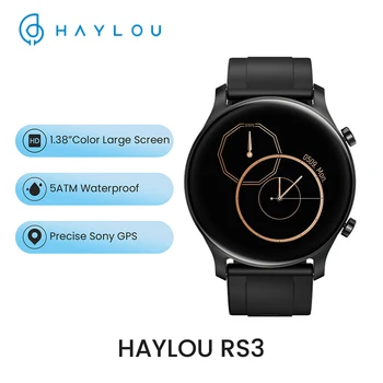 Haylou RS3 Smartwatch 1,2 дюймовый AMOLED HD Экран Дисплея SONY GPS Smart Watch NFC 14 Спортивных Режимов Водонепроницаемые для Мужчин И Женщин Часы