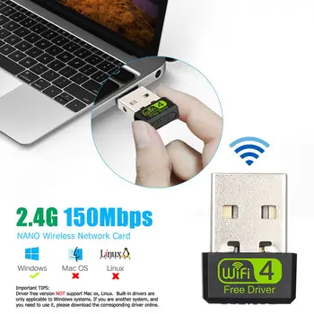 WD-1513B 2.4G Беспроводной USB WiFi Адаптер Сетевой Портативный, Поддерживающий Установку драйвера без компакт-диска, карта локальной сети 150 Мбит/с 802.11n/g/b Lan