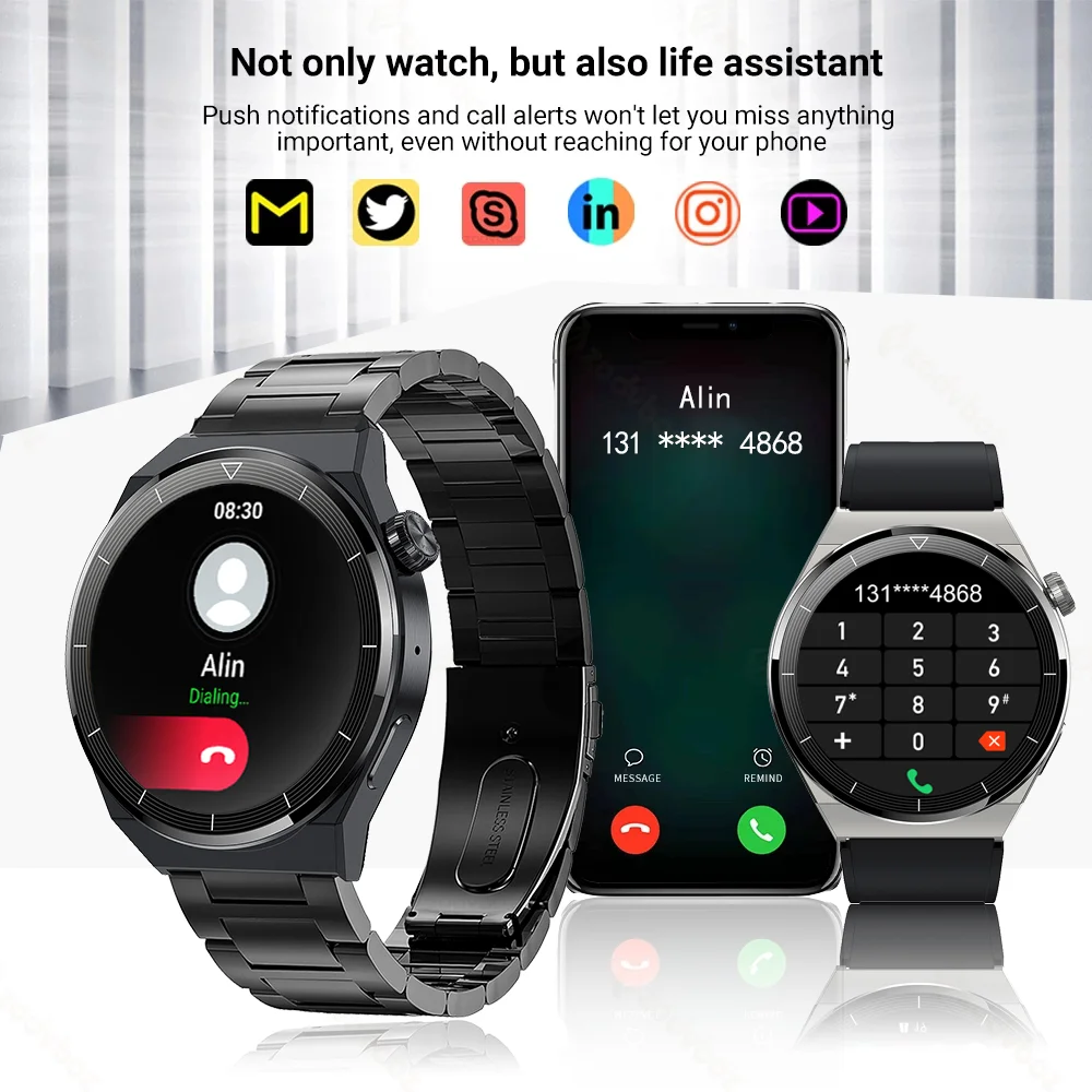 для HUAWEI GT3 Pro Smartwatch Мужские и Женские Водонепроницаемые Смарт-часы для Фитнеса с Gps, Подключенные По Bluetooth, Носимые (NFC) с искусственным интеллектом2