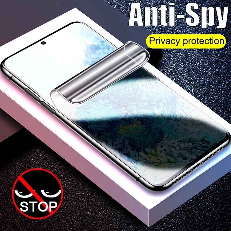 Защита экрана от Шпиона Гидрогелевая Пленка для Samsung Galaxy S23 S22 Ultra S21 S20 FE S10 Plus Note 20 10 A32 A52S A52 A722