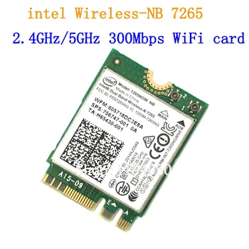 Новинка для Intel Dual band Wireless-N 7265 7265NGW 802.11N 2x2 WiFi 300 Мбит/с NGFF M.2 карта 7265NB 2.4G/5G